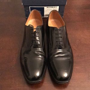 *FINAL SALE* Charles Tyrwhitt Black Bennett Toe Cap Oxfords